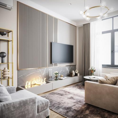 Современный интерьер двухкомнатной квартиры площадью 87 кв. 02