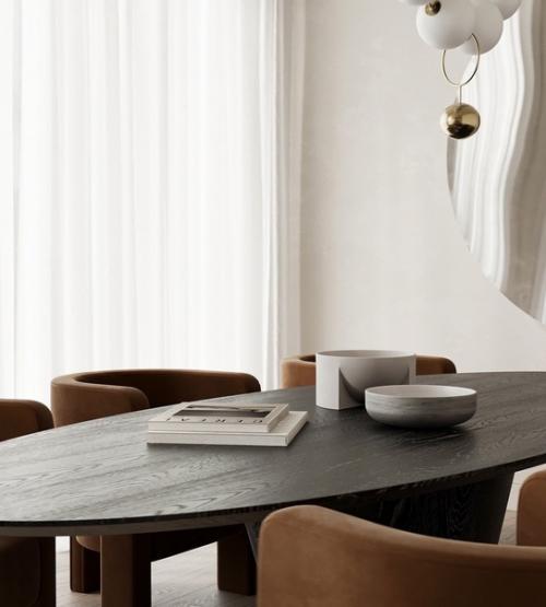 Дизайн кухни - гостиной в Монреале. 01