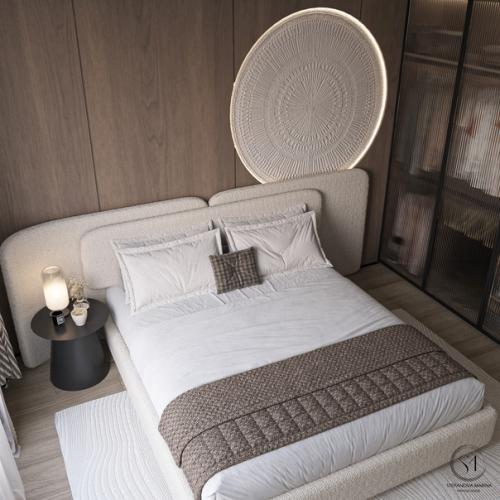 Хочу представить вам дизайн проект ЖК Айвазовский, спальня, 16 кв. 07