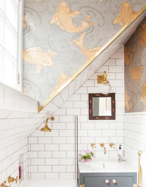 Стык плитки с краской/обоями. 07