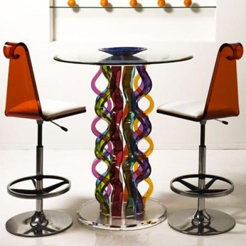 Креативные барные столики из разноцветного стекла. 02 Креативные барные столики из разноцветного стекла. 02