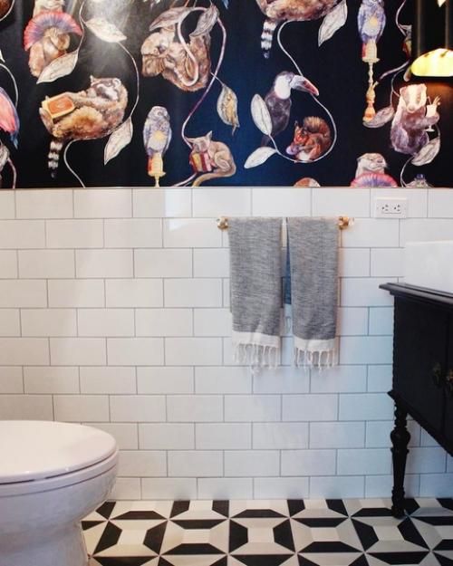 Стык плитки с краской/обоями. 06