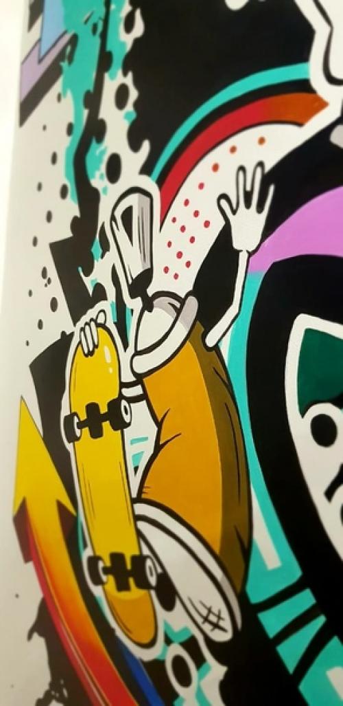 Закончена роспись в детской комнате в стиле графити! 01