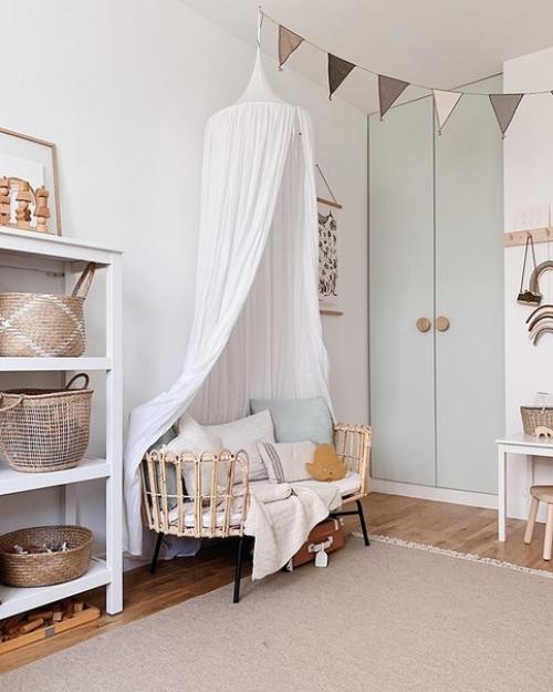 Детские деревянные кроватки в скандинавских интерьерах. 03