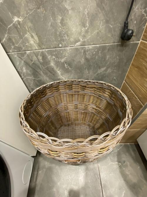 Новиночка. Бескаркасная корзина для белья была сплетена для моих любимых и дорогих в подарок. 03