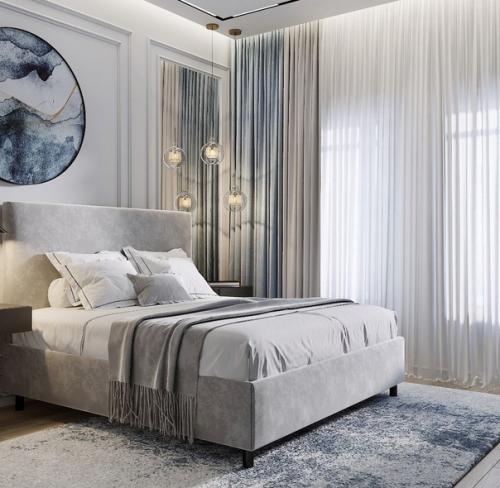 Интерьер спальни в загородном доме. 03