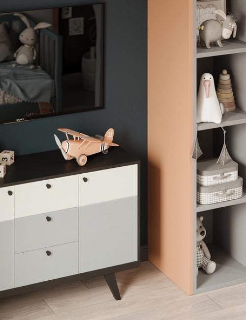 Стильный интерьер детской комнаты. 03