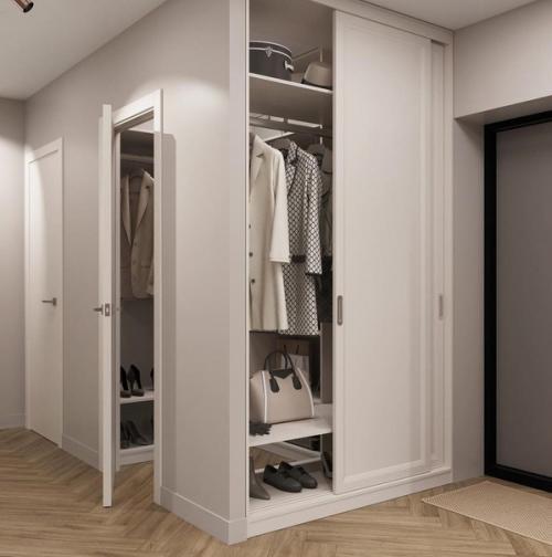 Интерьер просторной прихожей. 01