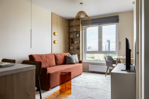 Интерьер 1-комнатной квартиры 34, 8 м 2 в ЖК Руставели в Москве. 01