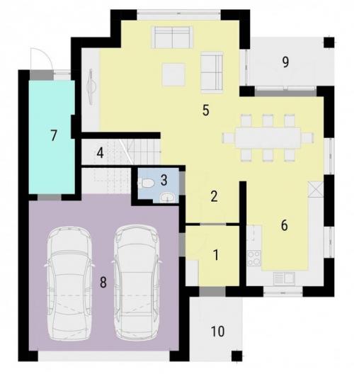 Эскизный проект классического коттеджа. 02