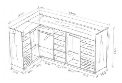 Гардеробная из гипсокартона. 06
