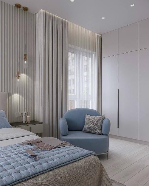 Нежная спальня в светлой палитре. 04