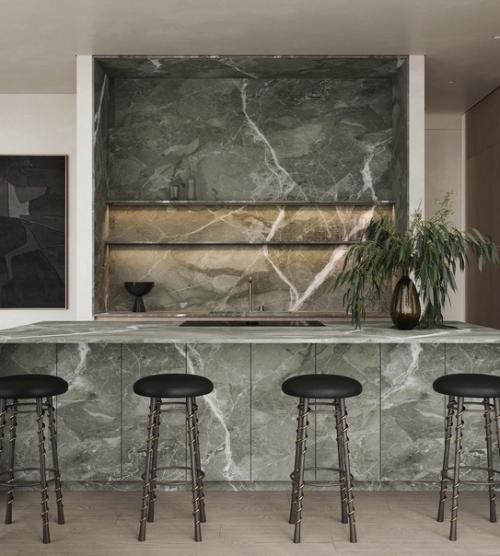 Дизайн кухни - гостиной в Монреале. 07