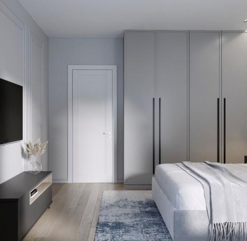 Интерьер спальни в загородном доме. 02