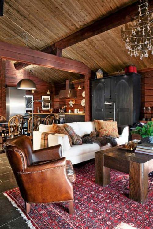 Это небольшой деревянный дом в одном из горнолыжных курортов Швеции подкупает своей уютной компактностью и фирменным скандинавским стилем. 01