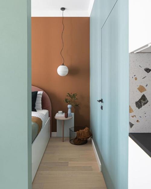 Уютная, стильная и сочная квартира, площадью 35 кв. 08