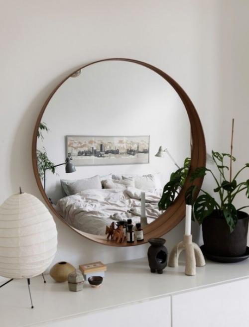 Вся правда о круглом большом зеркале в интерьере: 06