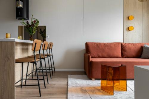 Интерьер 1-комнатной квартиры 34, 8 м 2 в ЖК Руставели в Москве. 02