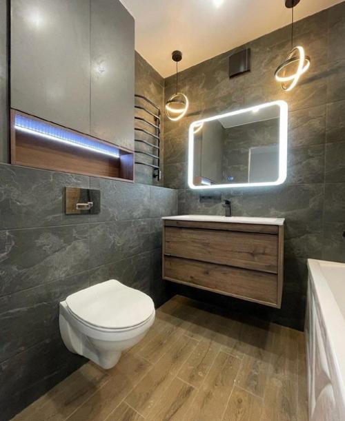 Интерьер ванной комнаты. 01