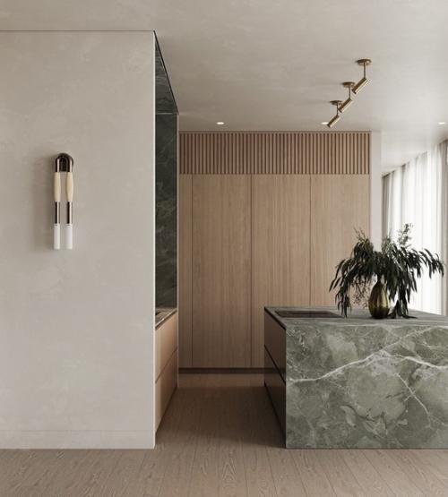 Дизайн кухни - гостиной в Монреале. 05