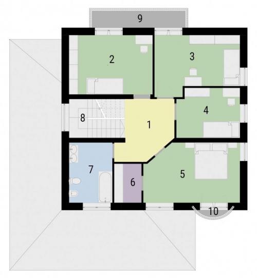 Эскизный проект классического коттеджа. 03