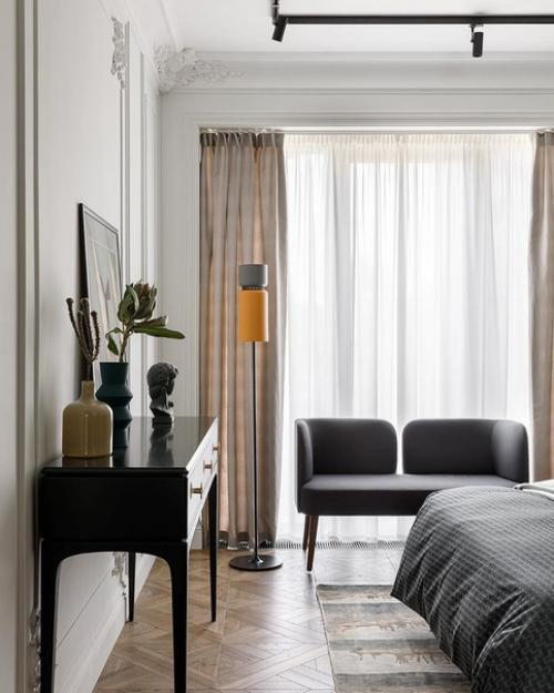 Утончённый реализованный интерьер спальни в северной столице. 02