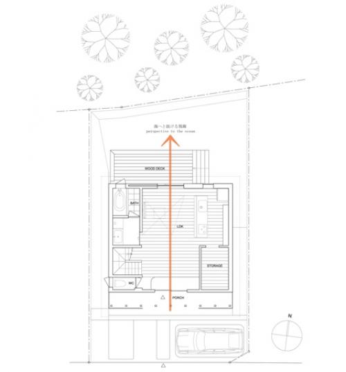 Дом на острове авадзи между островами Хонсю и Сикоку, недалеко от Осаки имеет деревянное крыльцо в форме дома. 06 Дом на острове авадзи между островами Хонсю и Сикоку, недалеко от Осаки имеет деревянное крыльцо в форме дома. 06