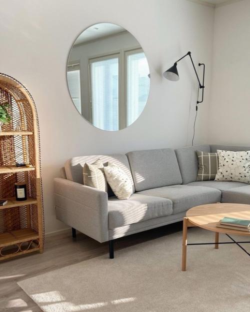 Вся правда о круглом большом зеркале в интерьере: 01