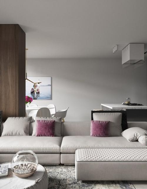 Интерьер гостиной студии в стиле ом. 02