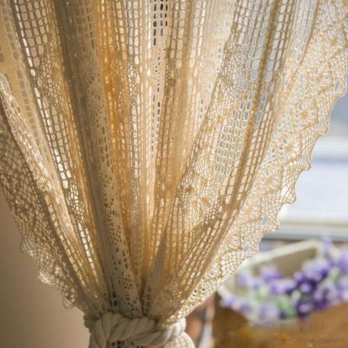 Вязаные шторы.  Ли им место в современном интерьере есть. 03