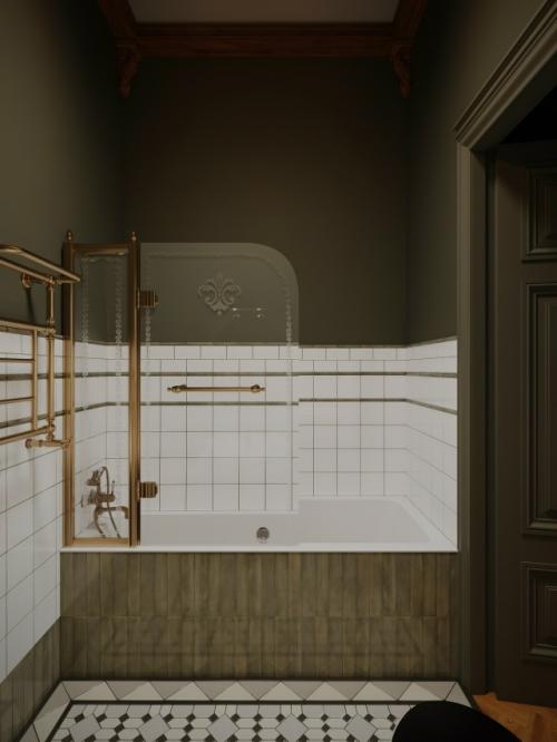 Интерьер спальни выполнен в элегантном классическом стил. 07