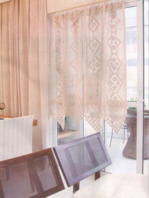 Вязаные шторы.  Ли им место в современном интерьере есть. 05
