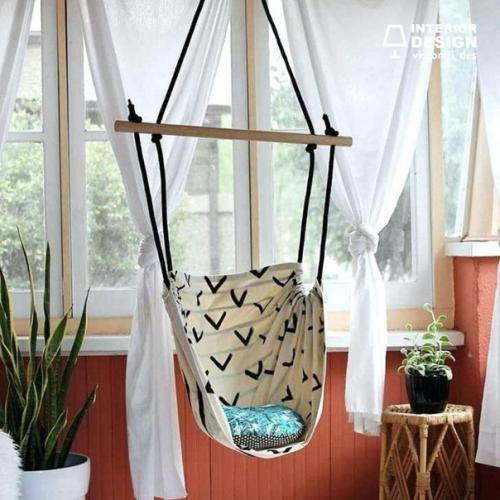 Подвесное кресло в интерьере. 07