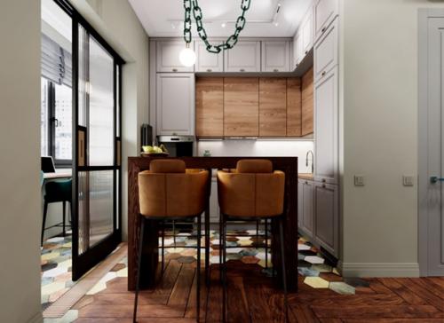 Яркая эклектика в интерьере квартиры площадью 41 кв. 01