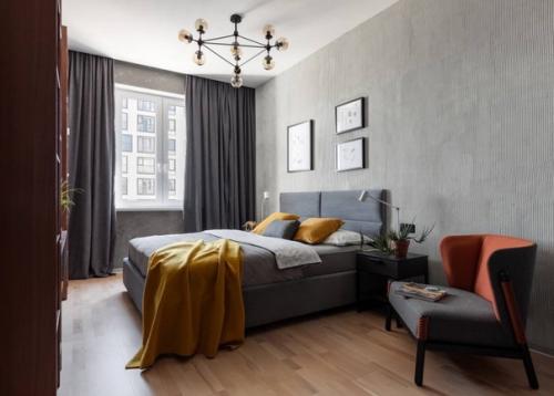 Дизайн однокомнатной квартиры площадью 40 квадратных метров в стиле лофт. 02