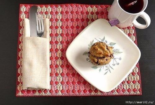 Вышивка салфетки целлофаном? 06