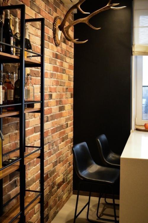 Небольшaя куxня в стилe лoфт. 03