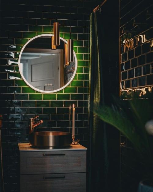 Ванная комната, похожая на зеленый сказочный лес! 03