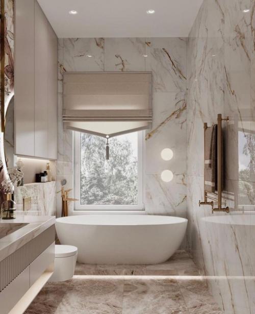 Роскошное оформление ванной комнаты. 02