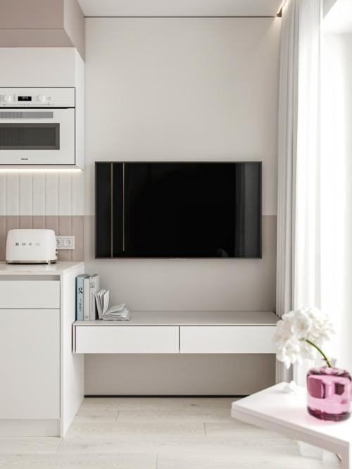 Светлый проект 1-комнатной квартиры 34 м 2 (36, 7 м 2 с лоджией. 07