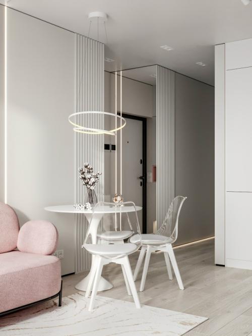 Светлый проект 1-комнатной квартиры 34 м 2 (36, 7 м 2 с лоджией. 02