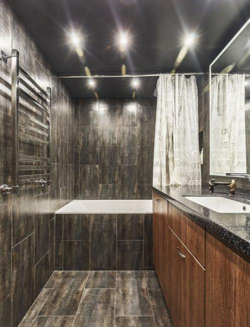 Интерьер квартиры в стиле лофт: двухуровневое пространство для холостяка. 06