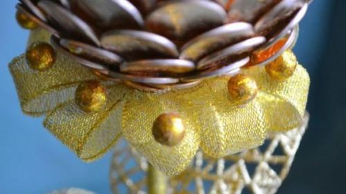 Мастер-класс: денежный топиарий своими руками. 09