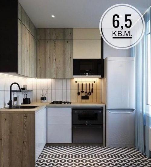 Небольшая кухня. В скандинавском стиле. 03