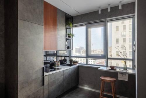 Дизайн однокомнатной квартиры площадью 40 квадратных метров в стиле лофт. 06