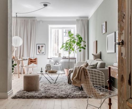 Скандинавский дизайн в нежных тонах в старой квартире 60 м 2. 07