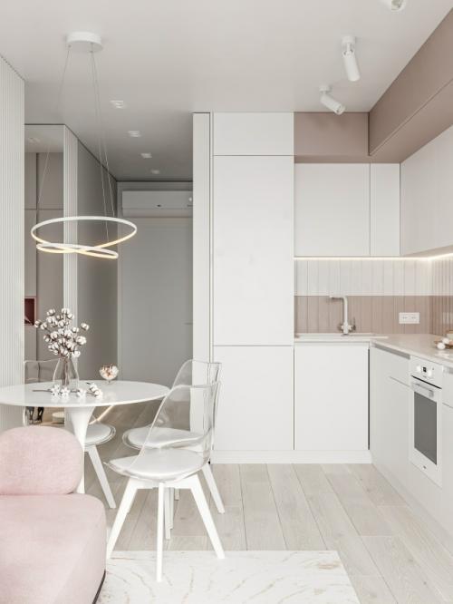 Светлый проект 1-комнатной квартиры 34 м 2 (36, 7 м 2 с лоджией. 03