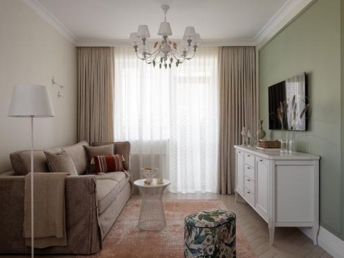 Интерьер однокомнатной квартиры 41, 1 м 2 (44, 2 м 2 с балконом) в ЖК западная резиденция в Ростове-на-дону. 01