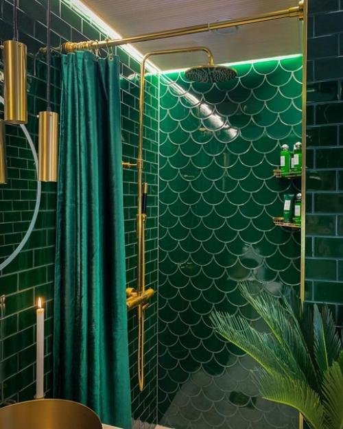 Ванная комната, похожая на зеленый сказочный лес! 04