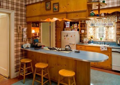 Клетчатые обои в интерьере комнат квартиры или загородного дома. 06